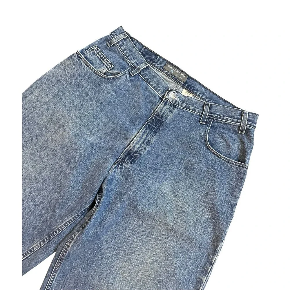 Vintage Y2K Levi’s Silvertab Baggy Fit Blue Denim Jeans Size 38x34 Skater Grunge